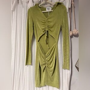 Princess Polly Olive Long Sleeve Dress